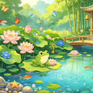Frog's Summer Lotus Pond